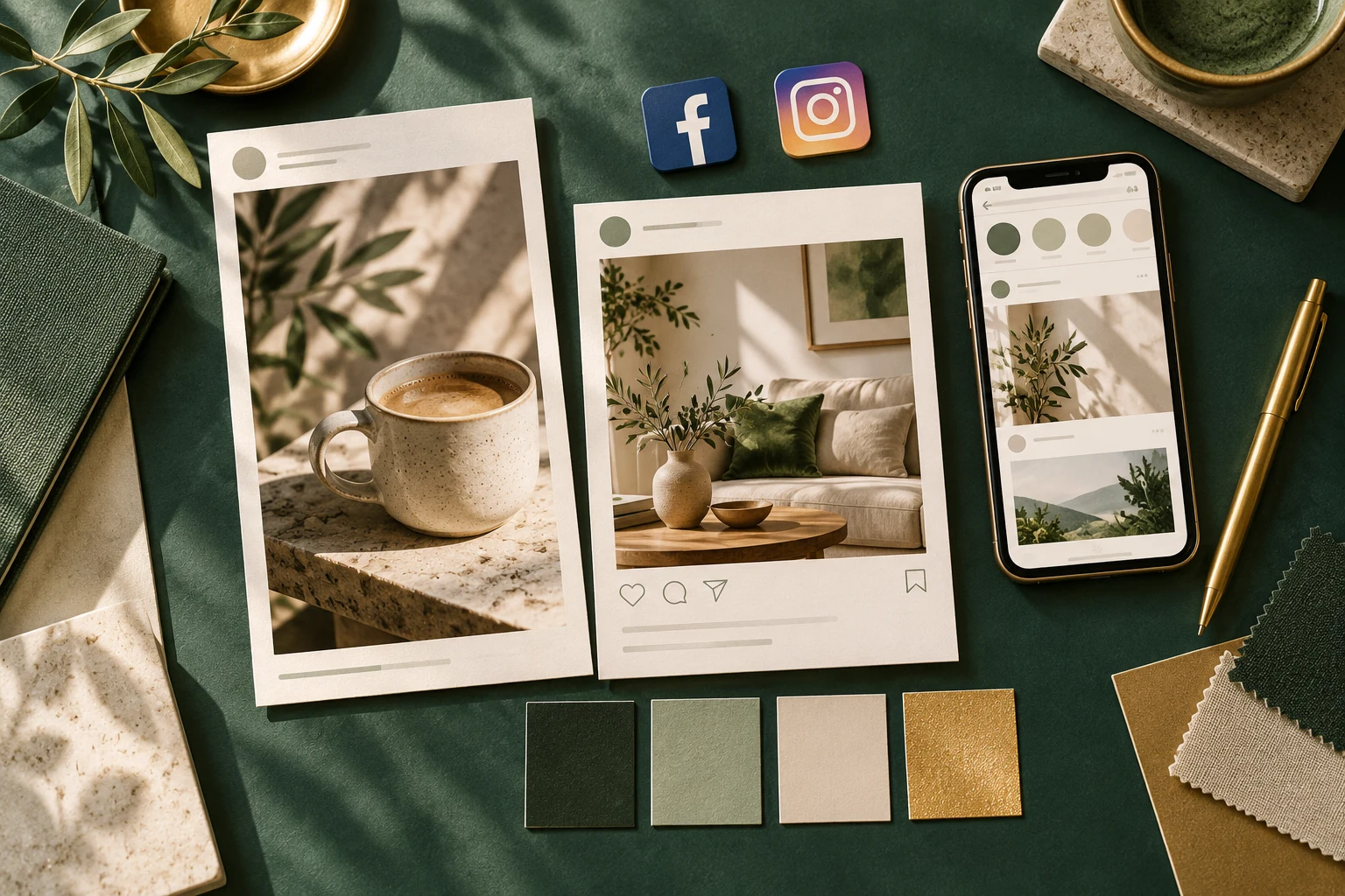Concept illustration of planning distinct social advertising creative formats